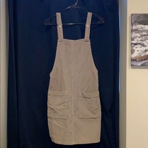 Corduroy overall dress grey - fits size 4